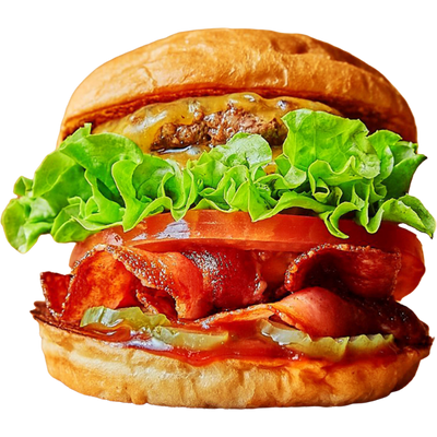 Plat burguer-hamburguesa amb guarnició de patates de la carta de brasa i burguers de la cafeteria La Penedès